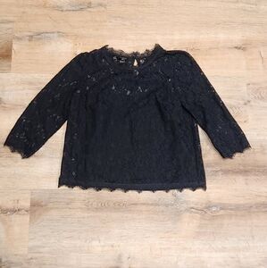 Talbots Black Lace Blouse